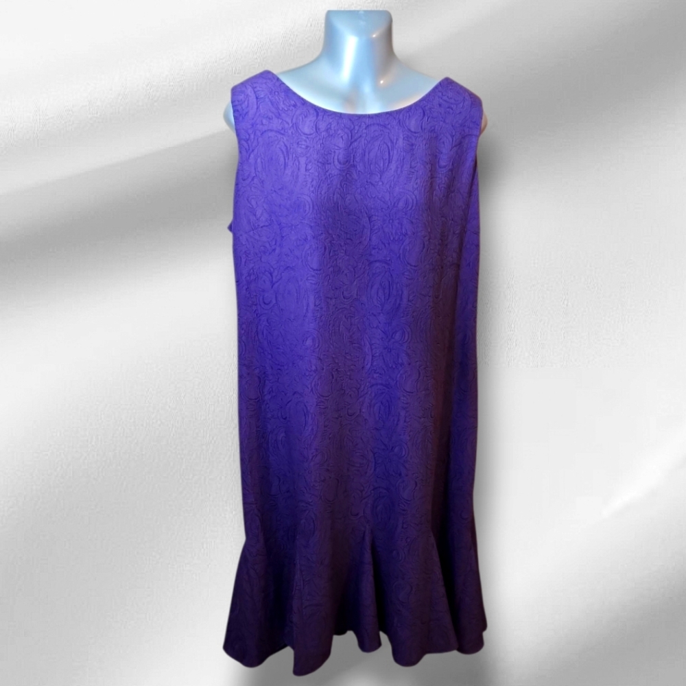 Elegant Blueish Purple Sleeveless Dress